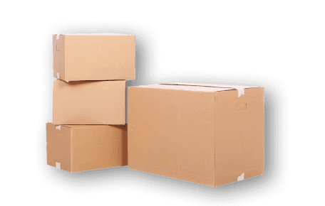 Stacked cargo boxes
